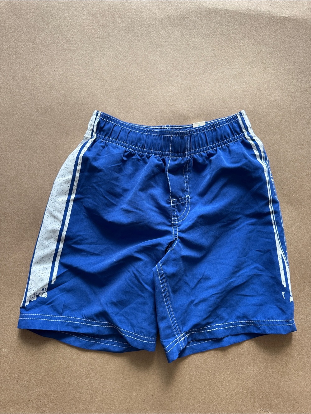 The Children's Place Royal Blue Shorts with White Side Stripes